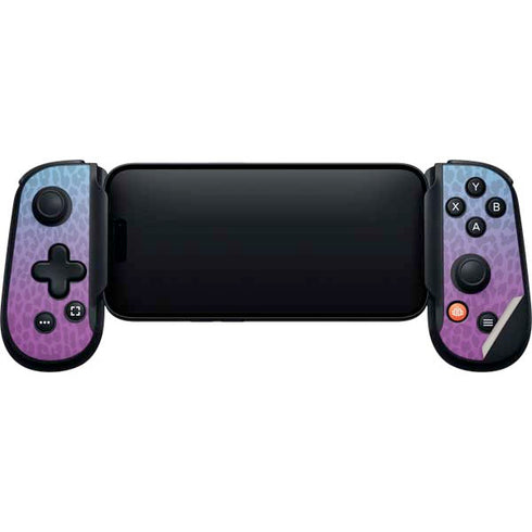 Cheetah Print Purple and Blue Backbone One for iPhone Game Controller Skin